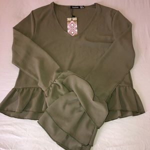 Olive green blouse